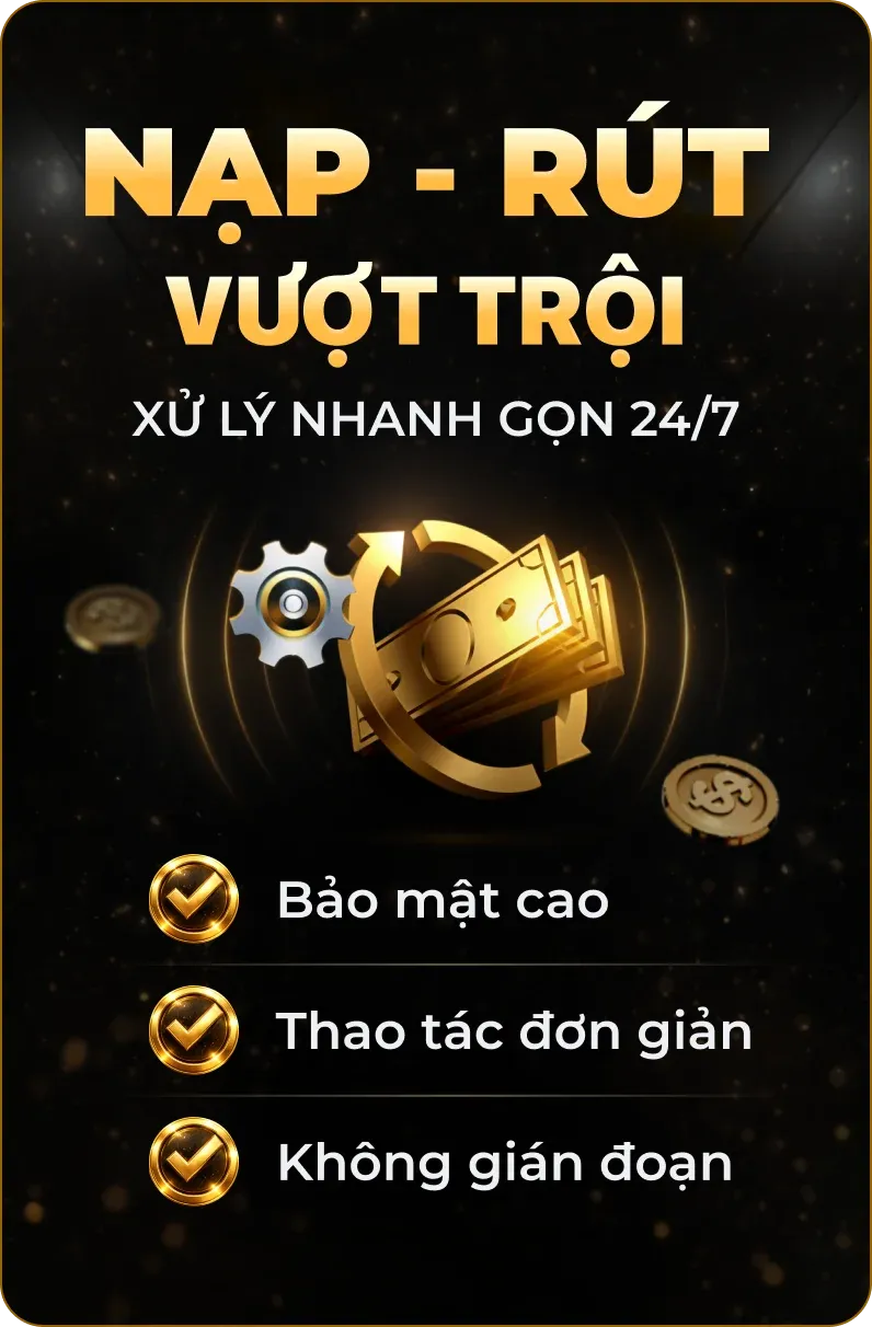 Hitclub - Nạp rút vượt trội, xử lý nhanh gọn 24/7