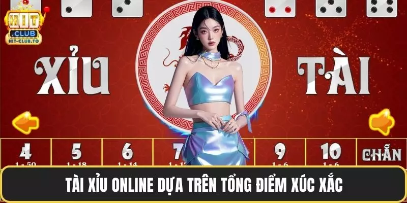 Tài xỉu online dựa trên tổng điểm xúc xắc